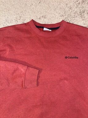 Columbia Crewneck Sweatshirt Size Large Red Warm Spring All Weather Pullover